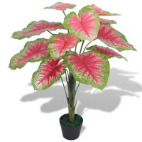 vidaXL Planta Artificial con Macetero Verde Maceta de Plástico Tipo Helecho/50 cm,  Helecho/60 cm,  Taro/45 cm y mas - details 2