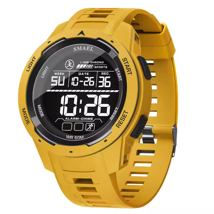 Reloj Digital SMAEL 8105 Deportivo LED Reloj De Pulsera Hombre 50m Impermeable Con Función De Parada El Tiempo Luz Retroiluminada Resistente Al Choque Para Hombres - 1