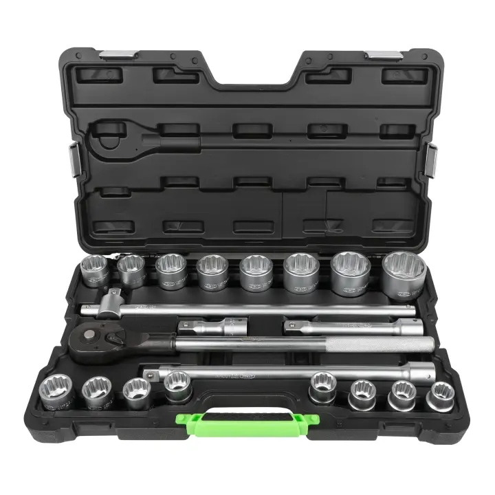 JBM 53728 MALETÍN DE HERRAMIENTAS CON 21 PIEZAS 3/4" 12 CANTOS CINCADO - 1
