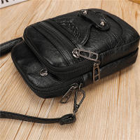 Bolso Pequeño De Cuero Suave Multifuncional Para Mujer Estilo Vintage Bolso Cruzado Monedero Teléfono Móvil Bolso De Mano - details 11