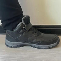 Botas De Invierno Impermeables Para Hombre Botas De Nieve Calcas Altos No Slip Casuales Con Suela De Goma Tapicería Plush Talla True - details 6