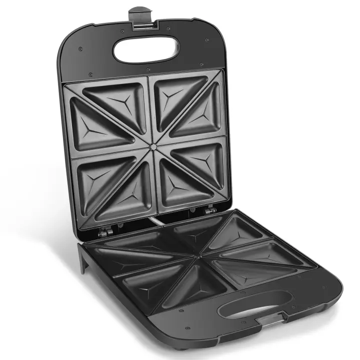 AIGOSTAR Sandwichera - Para 4 Sándwiches, Recubrimiento Antiadherente, Calentamiento Rápido, Control Automático de Temperatura.(1400W) - 1