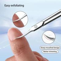 Tijeras De Cutícula Ergonómicas Profesionales De Acero Inoxidable Hypoallergénicas Para Arte De Uñas Diseño Ambidiestro - details 1