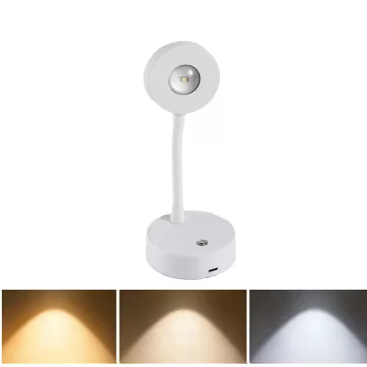 Lámpara De Pared LED Recargable Con Control Táctil Y Remoto IR Rotación 360° Luz Nocturna Portátil Para Dormitorio Lectura - 1