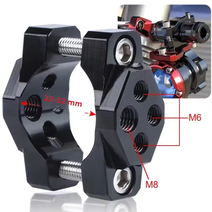 Soporte Universal Para Faros LED Y Señales De Neblina De 22-32mm Para Motocicleta Accesorios Metálicos De Montaje En Manillar - 1