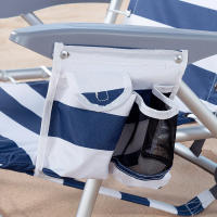 Aktive - Silla de playa plegable con respaldo reclinable 4 posiciones, 50x45x76 cm, fabricada de aluminio y poliéster, con cojín, bolsillo lateral y mochila, máx. 110 kg, sillas de playa, sillas plegables, accesorios verano - details 2