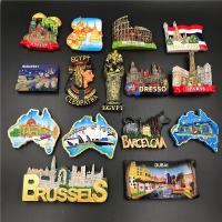 Imán De Nevera De Resina Con Paisajes Turísticos De Hungría Dubai Thailand Polonia Egipto Italia Australia Alemania España Bélgica Recuerdo De Viaje - details 0