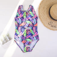 Traje De Baño Unipersonal Para Niñas Con Estampado De Leopardo 8-12 Años Moda Verano Ropa De Playa Exterior Para Niñas - details 8