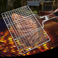 Pinzas para pescado a la parrilla, parrilla portátil de acero inoxidable plegable - details 2
