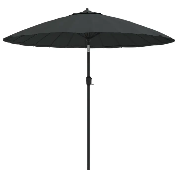 Sombrilla de Jardín con Palo de Aluminio gris antracita 270 cm - 1