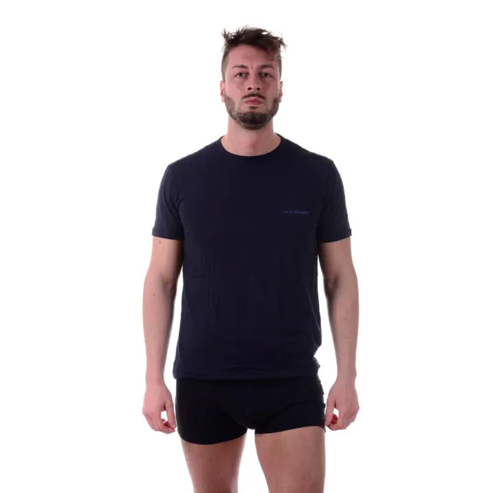Camiseta Emporio Armani Cotton Man Azul Dark 1108537 P717 135 - 1