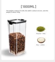 Jars De Almacenamiento Para Cocina Grandes Organizador De Granos Y Condimentos a Prueba De Humedad En Plástico Estilo Japonés - details 19