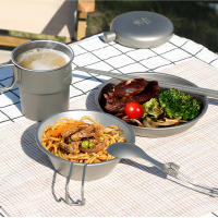 Taza De Camping Ti Sierra 300ml Ultra-ligera Con Mano Para Exterior Platos De Camping Senderismo Picnic Sin Plegar Material De Titanio - details 3