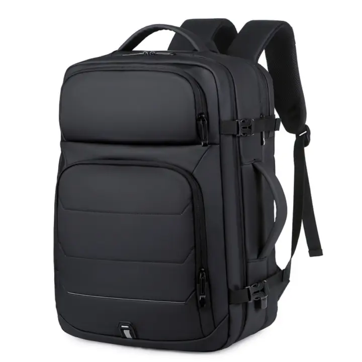 Mochila Expandible Para Ordenador Portátil De 17 Pulgadas Para Hombre, Bolsa Impermeable Para Notebook, Mochila Escolar USB - 1