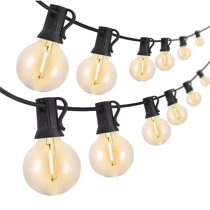 Festoon LED Globe Cadena De Luces Fairy G40 Para Exterior Decoración De Jardín Fiesta Cumpleaños Patio Travesía Atrás De Jardín Luz De Guirnalda Decorativa IP44 Impermeable - 1