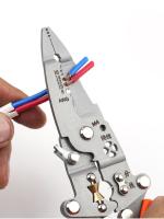 Tijeras De Reparación Multifuncionales JUSTINLAU Para Cableado Con Cortador Y Desenredador De Hilo Herramienta De Mano De Crimpado Vanadio Cromado - details 1