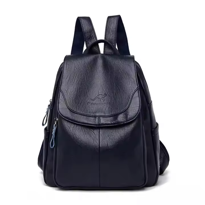 Mochilas de cuero para Mujer bolsos de hombro femeninos Vintage bolsos de viaje casuales Mochilas escolares 9 colores - 1