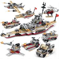 Bloques De Construcción De Barco Militar Para Niños Juguetes De Ciudades Para Niños Chicos Regalo De Navidad Bloques De Avión Y Barco De Guerra - details 1