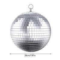 Bola De Espejo De Vidrio Reflector 8 Pulgadas Brillante Para Decoración De Escenario KTV Bola De Disco Rotativa Efecto De Iluminación Profesional - details 7
