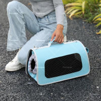 Mochila portátil y transpirable de gran capacidad para perros, bolsa de protección solar para mascotas, mochila de viaje para llevar - details 4