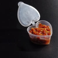 10PCS Copas De Salsa Desechables De Plástico 50/100ml Caja De Alimentos Tapa De Pintura Paleta Reutilizable Para Cocina Condimentos - details 7