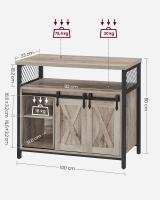 Armario de cocina, elegancia rústica para tus festines, diseño en madera marrón con puertas de correderas y paneles de malla, versátil y funcional, ¡descubre la calidez en cada rincón! - details 7