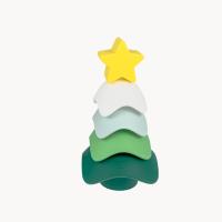 Juguete apilable: muñeco de nieve y árbol de navidad de silicona orgánica para bebés - Althea Living - details 0