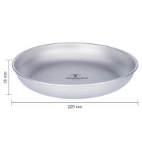 Plato De Camping Ultraligero De Titanio Tomshoo Redondo Portátil Para Exteriores Y Viajes Incluye Utensilios No Desechables - details 3