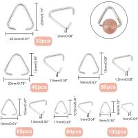 360pcs De Anillos Abiertos Triangulares En 6 Tamaños Colgantes Pendientes Conector De Cierre De Triángulo Para Joyería - details 1