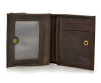 Cartera De Cuero Genuino Para Hombre Pequeña Y Delgada Con Bolsillo Monedas Portatarjetas Vintage Bolsa Para Dinero - details 6