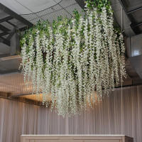 12pcs Guirnalda De Flores Artificiales De Wisteria Para Decoración De Bodas Y Hogar Material De Seda Adorno De Jardín Y Techo - details 5