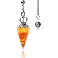 Pendule De Cuarzo Agate Natural En Forma De Cono Hexagonal Amuleto De Los Chakras Decoración Para El Hogar Y Hechicería - details 16