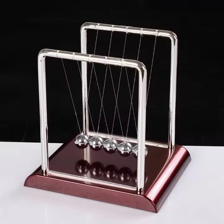 Decora Tu Escritorio Con El Balón De Péndulo De Newton Metal Balanza De Bolas De Acero Figura De Ciencia Y Física Para El Hogar - 1