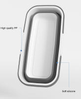 Cesta De Mopa Plegable Con Manija Gran Capacidad Para Lavar Coche Y Pesca Recipiente Portátil Ecológico De Plástico PP - details 4