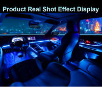 Lámparas De Decoración Para Coche Dual Zone 18/22 Pulgadas RBG 64 Colores Control APP Bluetooth Strip Led De Acrílico Para Atmosfera Del Vehículo Compatible Con BMW Audi Benz Y Más - details 13