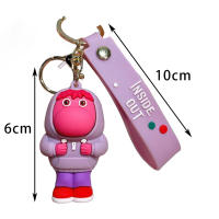 Figura De Acción 3D Anime Doll Brain Agent Team inside out Llavero De Dibujos Animados Anillo Colgante Regalo Pequeño Para Coche - details 2