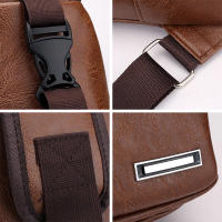 Bolsa De Pecho Multifuncional Para Hombre 1 Pieza Con Agujero Para Auriculares Y USB Cierre De Cremallera Material PU Suave - details 10