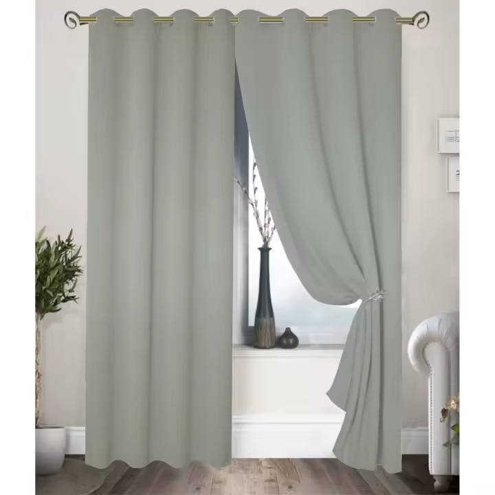 KUMY Cortina Opaca 140 x 180cm Control de Luz y Privacidad Bloqueo Eficaz de Luz Aislamiento Térmico 8 ojales Estilo elegante para Tus Espacios 1 Pieza - 1