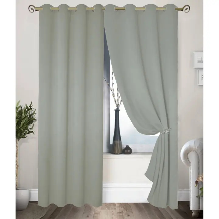 KUMY Cortina Opaca 140 x 180cm Control de Luz y Privacidad Bloqueo Eficaz de Luz Aislamiento Térmico 8 ojales Estilo elegante para Tus Espacios 1 Pieza - 1