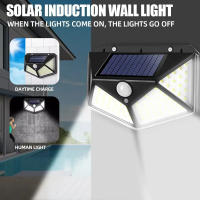 Lámpara Solar Exterior Con Sensor De Movimiento 100LED Para Jardín Y Pared Resistente Al Agua Decorativa Para Valla Y Jardín - details 0