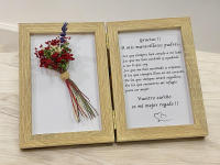Regalo para los padres madre enamorados verdadero amor con mensaje y ramo de flores naturales preservadas y secas detalle para bodas aniversario día de la madre marco de madera con fondo mensaje de agradecimento a nuestra madre padres - details 10