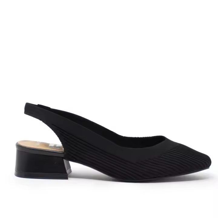 D'ANGELA DXF28113NEGR Zapatos casual mujer 35635 25V SALON DESTALONADO TEXTIL NEGRO - 1