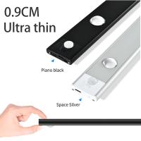 Luz Nocturna LED Con Sensor De Movimiento Inalámbrica Ultra Delgada Para Cocina Armario Dormitorio Iluminación Interior USB Para Refrigerador De Vino - details 1