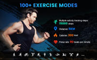 Reloj inteligente 2025 para hombre, contador de pasos, contador de pasos, 3 correas de reloj, resistente al agua, para Android iOS, 400 mAh, reloj inteligente militar, color plateado - details 4