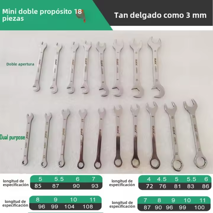 Llave De Flor De Ciruelo LAOA De 18 Piezas Mini De Acero Inoxidable Doble Propósito 4-11 Mm Herramienta Versátil Para El Hogar - 1