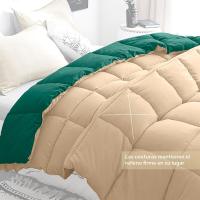 DECASATEXTIL -Edredon Nordico Bicolor Reversible - 400Gr/m2 - Diferentes medidas - Edredon Microfibra – Reversible- Suave, cómodo, Ligero y Transpirable – VERDE/LINO - details 2