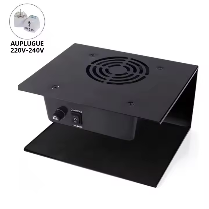 Secador De Uñas Profesional Con Aire Caliente Y Frío VamsLuna 300W Negro Herramienta De Ensamblaje De Gel Para Salon De Uñas - 1