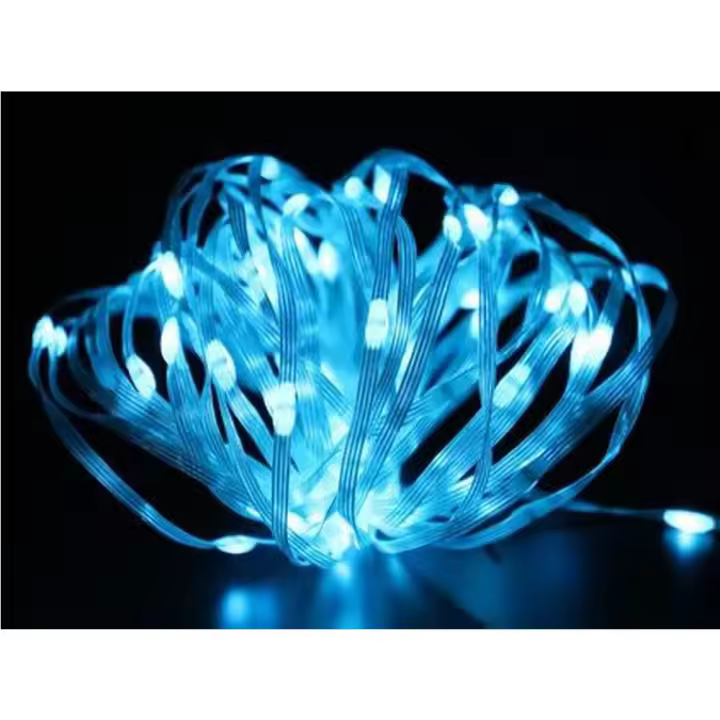 DESTELLO S.L. Guirnalda Led Lenteja Ancha Azul 30 Metros - Decoración Iluminación Ahorro Energético - 1