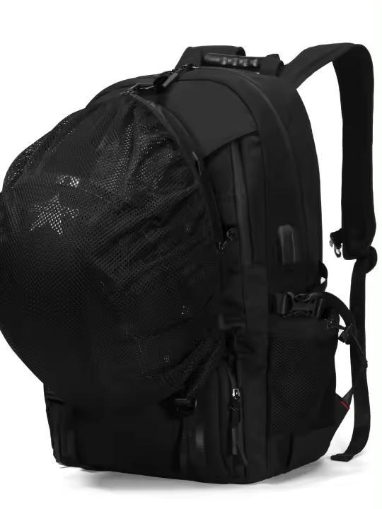 Mochila Para Motocicleta Y Ciclismo De Gran Capacidad Impermeable Portador De Casco Ideal Para Escuela Senderismo Y Viajes - 1