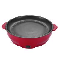Parrilla Eléctrica Plancha Multifuncional Sartén Horno Barbacoa 450W / 225W Potencia Baja Mini Parrilla Antiadherente 220V Rojo - details 1